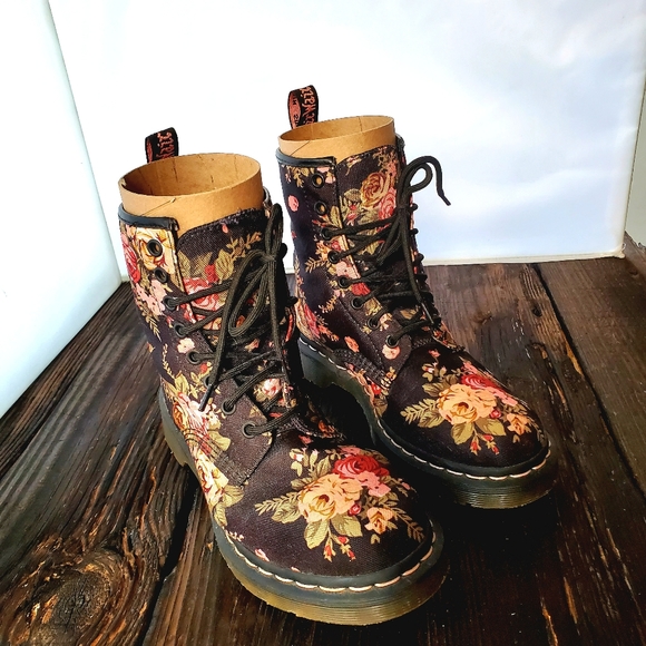 Doc Martens Floral Boots - Picture 3 of 5